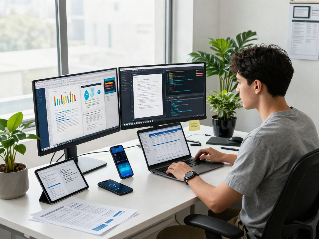 Document fraud detection technology in action with data analyses and cybersecurity measures on display.